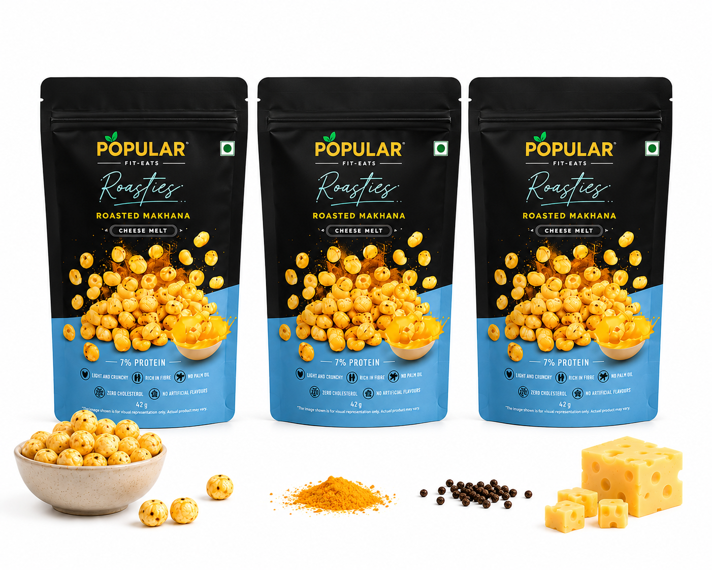 Roasties Makhana (Foxnut)  – Cheese Melt (Pack of 1/3/5)