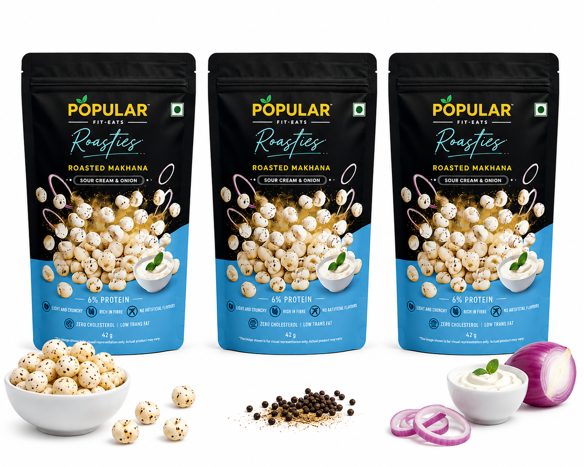Roasties Makhana (Foxnut) - Sour Cream & Onion (Pack of 1/3/5)